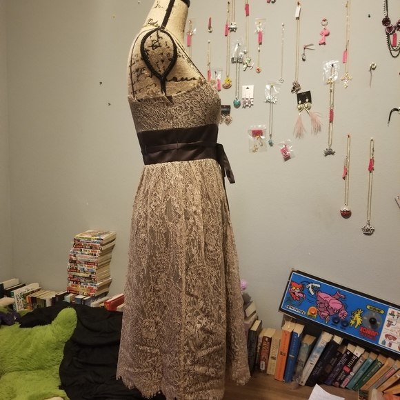 Laundry by Shelli segal tan lace frill dress - Picture 2 of 6